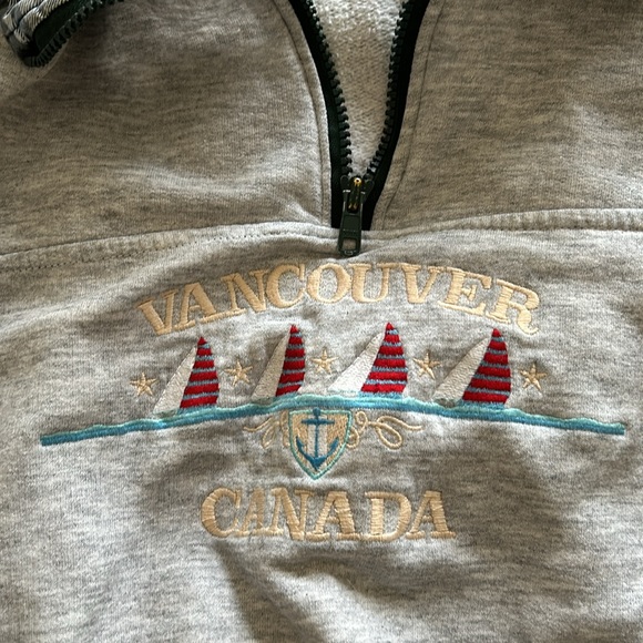 Vintage Vancuver Quarter Zip Pull Over Sweatshirt - Picture 4 of 4